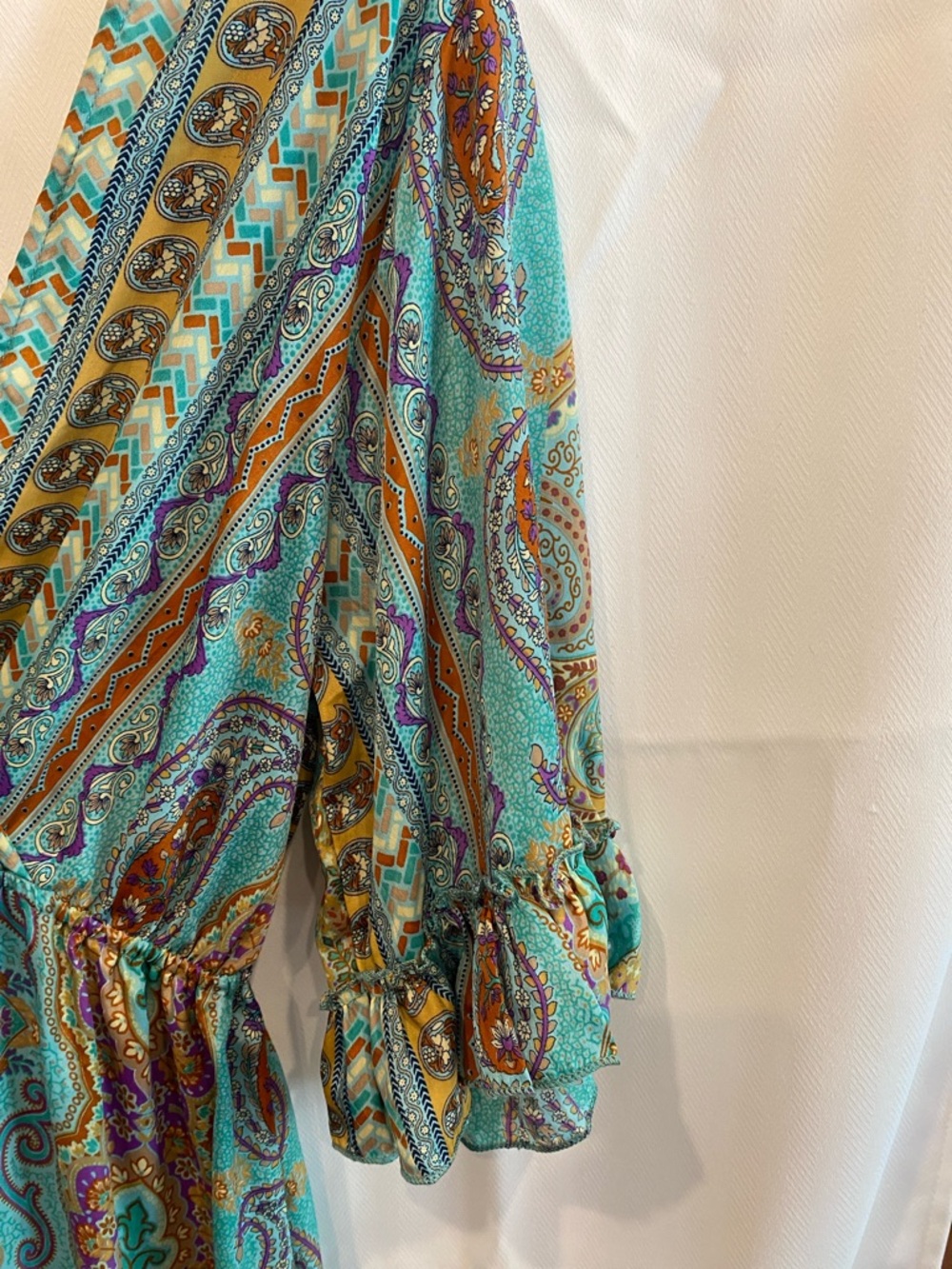 EARTHBOUND XL Teal Paisley High-Low Maxi Dress - Picture 2 of 5
